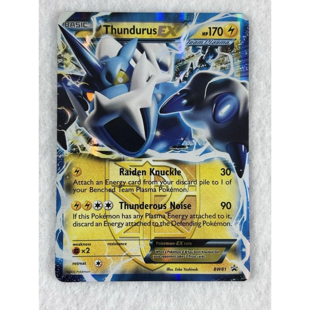 Pokémon Trevenant EX 19/160 & Team Plasma Thundurus EX BW81 Holo Card Lot